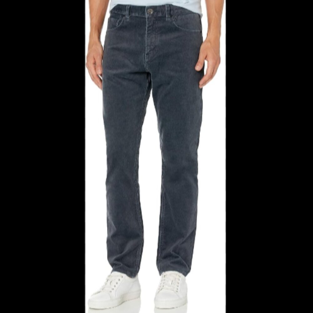 Brand New Men's Quicksilver Dark Gray Kracker Cords Tarmak Corduroy Pants